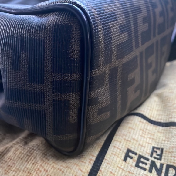 SOLD Fendi Vintage Convertible Boston Bag Coated Canvas Mini Black - Picture 14 of 16